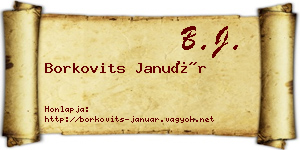 Borkovits Január névjegykártya